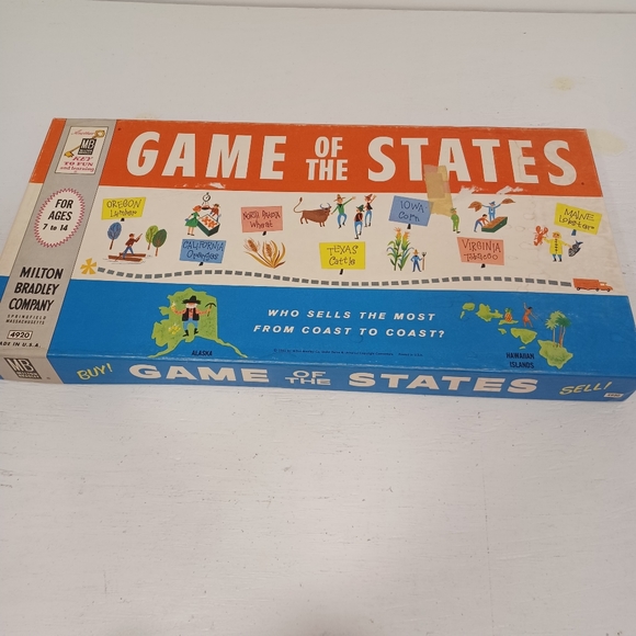 Milton Toys Vtg 96 Milton Game Of States Complete Poshmark